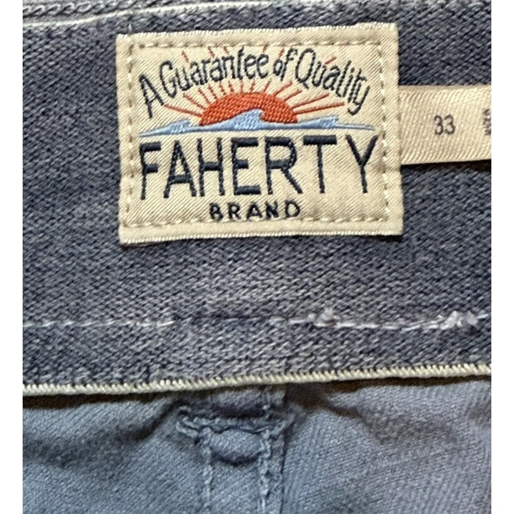 Faherty Brand Men's Size 33 Blue Chino Shorts Casual Coastal Preppy 7